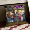 AAmerican DDad Anime Cushion Cover Reversible Soft Durable Pillow Cover Home  Car MultiScene Use for Daily Comfort