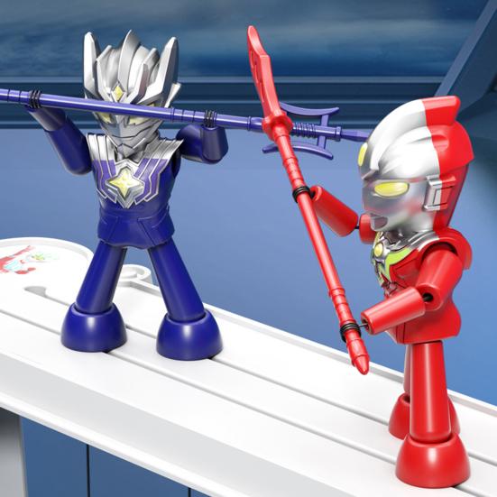 1 комплект, деревянная шарнирная мужская боевая игрушка ручной работы, бамбуковые куклы для фехтования, ультра-человеческая битва, настольная игра, взаимодействие родителей и детей