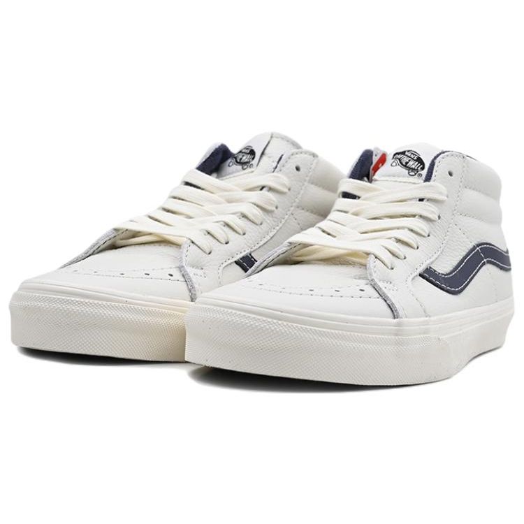 Vans Sk8 Повседневные полувысокие кеды для скейтбординга Унисекс Кроссовки Бело-синие VN0A3MV8FS8