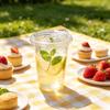 10/50PCS 500ml Clear PET Plastic Cups with Lids Disposable Cold Drink Cups for Coffee Bubble Tea and Smoothies DO NOT HAVE STRAW