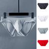 Men Briefs Low Waist U-Convex Wrap Bag Panties Solid Color Ice Silk Smooth