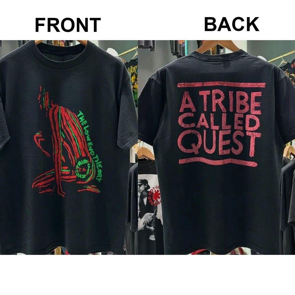 Унисекс рубашка Хлопок Оверсайз Большой размер A Tribe Called Quest The Low and The Theory Рубашка 2 стороны Подарок Фанату