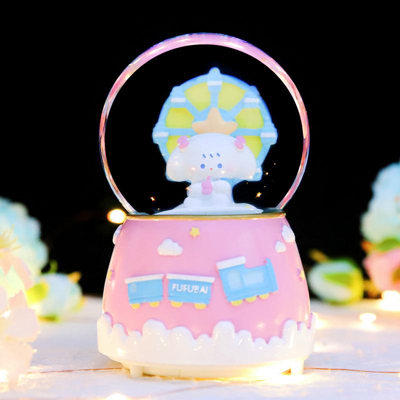 Снежный Астронавт Хрустальный Шар Музыкальная Шкатулка Украшение