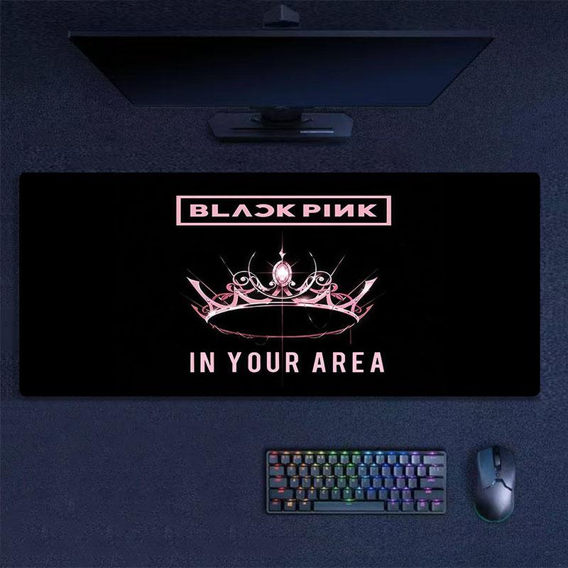 BLACKPINK Mouse Pad, Large Gaming Desk Mat, Non-slip XXL Mousepad for Laptop & Tablet, Mini PC Playmat with Stitched Edges