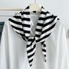 New Korean striped knitted triangle scarf women's versatile decorative scarf with neck protection shawl scarf