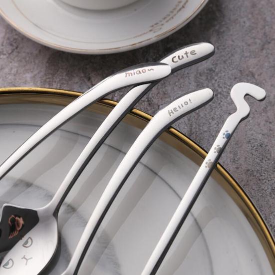 Десертная ложка Нержавеющая пищевая зеркальная поверхность с антипригарным покрытием Гладкая ложка для перемешивания из нержавеющей стали