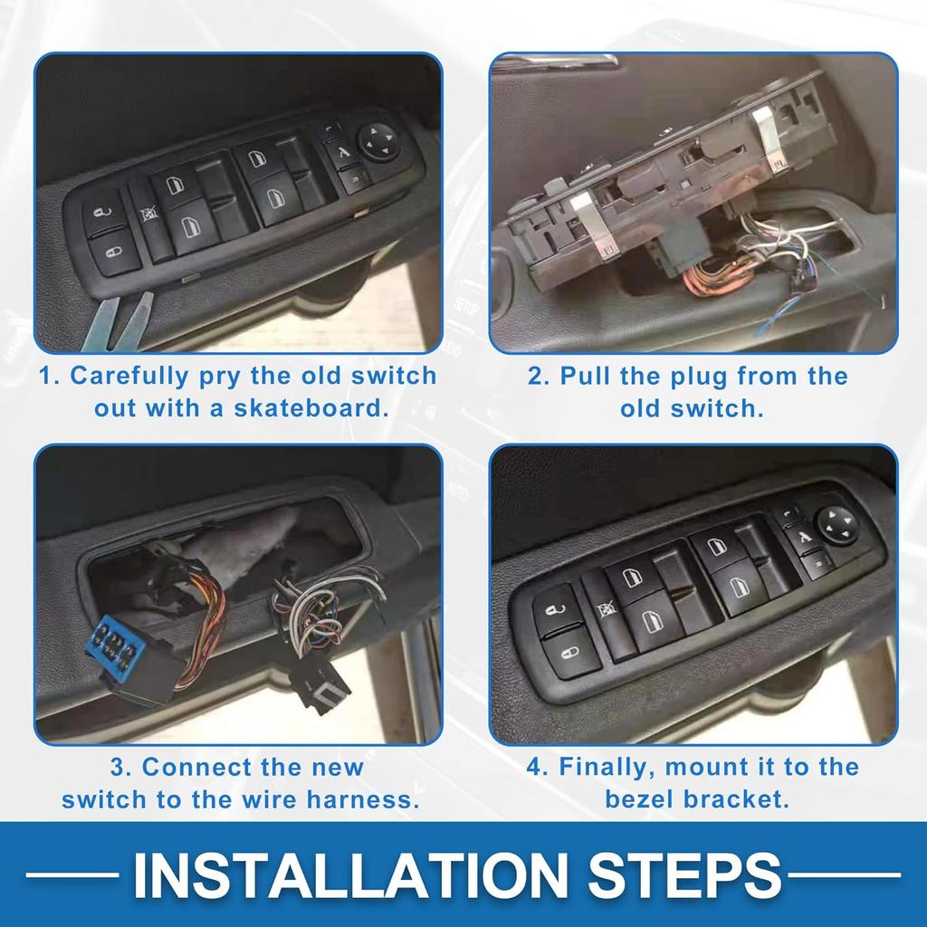 Power Window Switch No.25828894 Window Control Switch for Chevrolet Impala Limited 2014-2016 Black