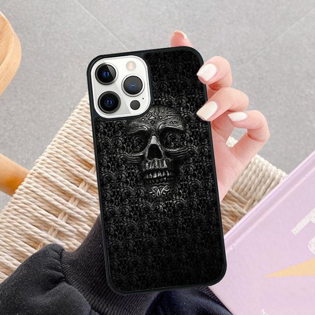 Готический Чехол для Телефона с Черепом Для Apple iPhone 17 Air Pro Max Plus Чехол Для iPhone 17 Air 14 15 16 13 12 Max Чехол