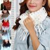 Women Lady Warm 2 Circle Cable Knit Cowl Neck Tassel Scarf Shawl Winter