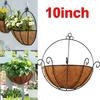 (SU)Semicircle Flower Basket Plant Pot Holder Wall Hanging Home Garden Decoration