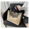 Vintage Linen Handbags for Women Fashion Tote Beach Bags Eco-Friendly Shopping Satchel Shoulder Commuter Bags