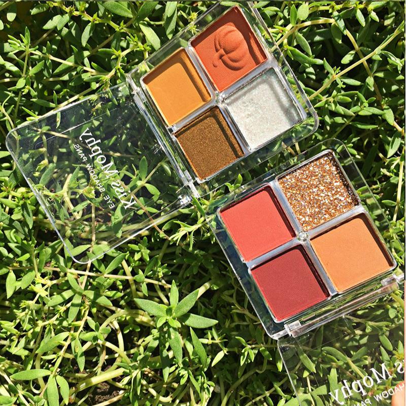 4 Colors Mini Eyeshadow Palette Waterproof Shimmer Matte Eyeshadow Palette Eye Makeup Cosmetic