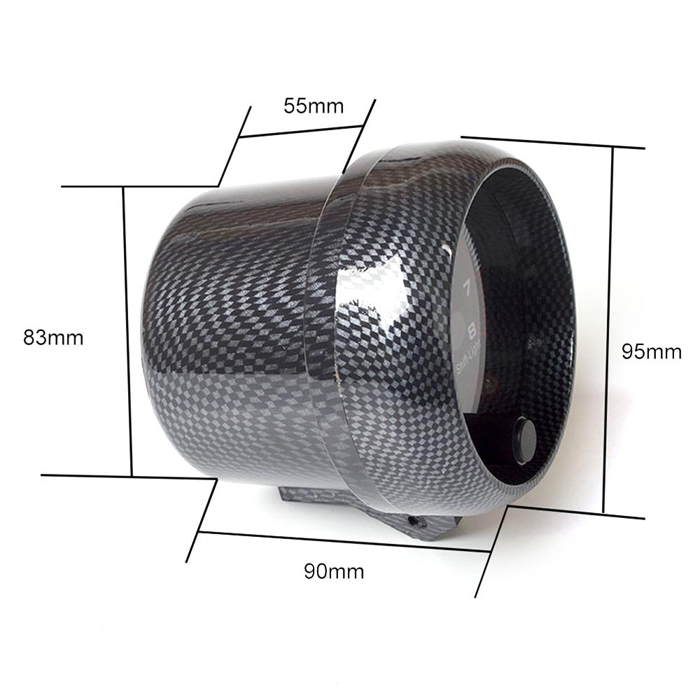 3,75 "" автомобильный универсальный датчик тахометра из углеродного волокна белый свет Inter Shift 0-8000 об/мин