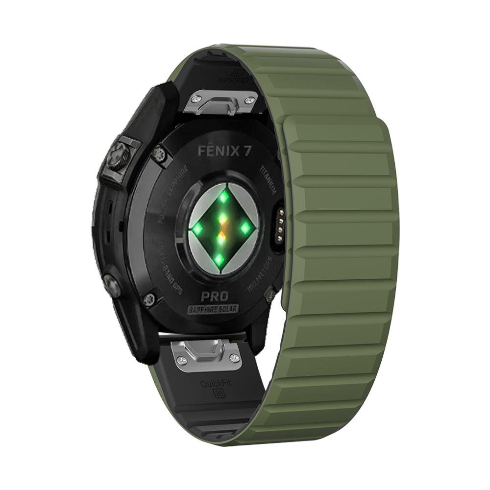 Силиконовый ремешок для часов 26/22 мм для Garmin Fenix 7 7X 6 6X Pro 5 5X Plus 3 HR Enduro Epix Gen 2 Смарт-часы Магнитная петля Наручный ремешок