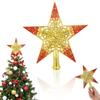 8 Inches Star Christmas Tree Topper Xmas Tree Star Hollowed-Out Christmas Star Ornaments for Christmas Tree Decoration