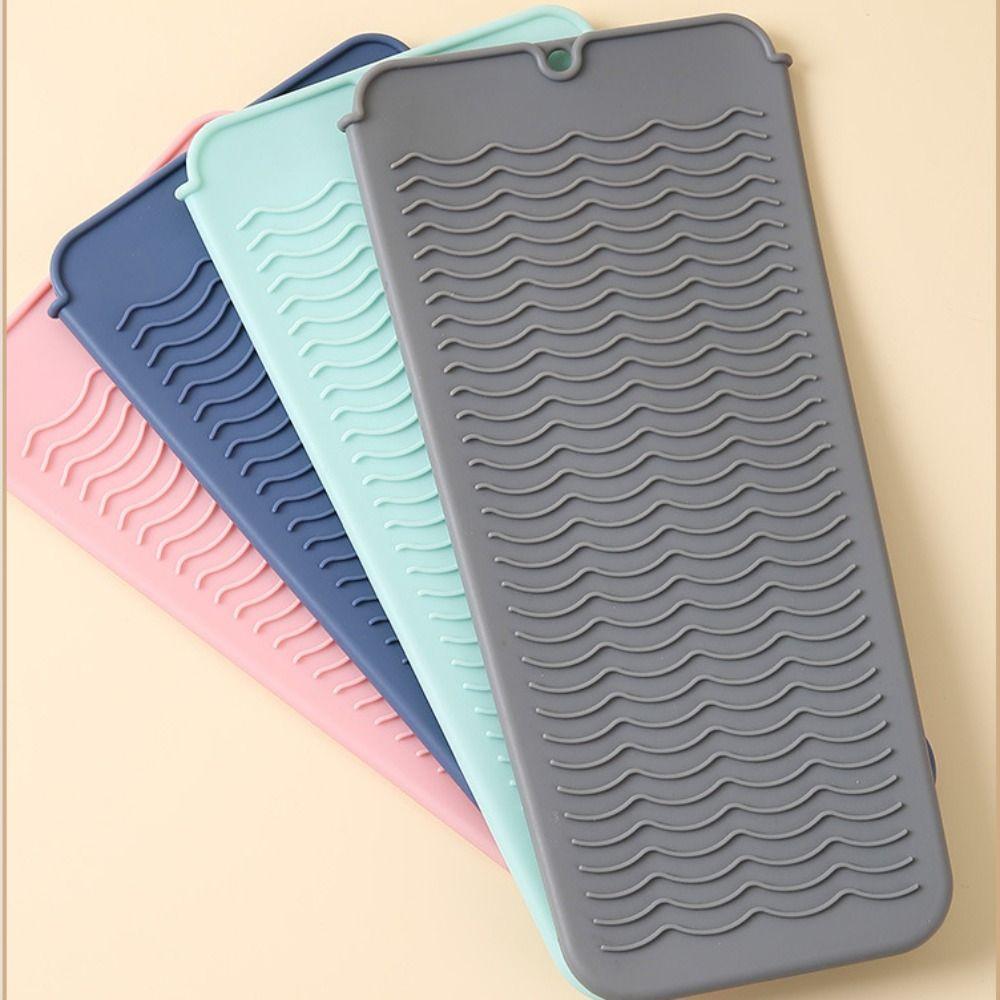 Силиконовый чехол для хранения выпрямителя для волос, щипцов для завивки, защитный чехол от нагрева, термоподложка с зажимом для химической завивки