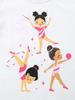 AostaBetty Girls' Short Sleeve Summer T-shirt - European & American Style Fashion Print, Round Neck.