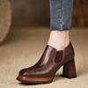 Новые дизайнерские женские ботильоны из мягкой кожи на платформе, короткие ботильоны, зимние боты, теплая обувь, круглый носок, молния сзади, черные, коричневые