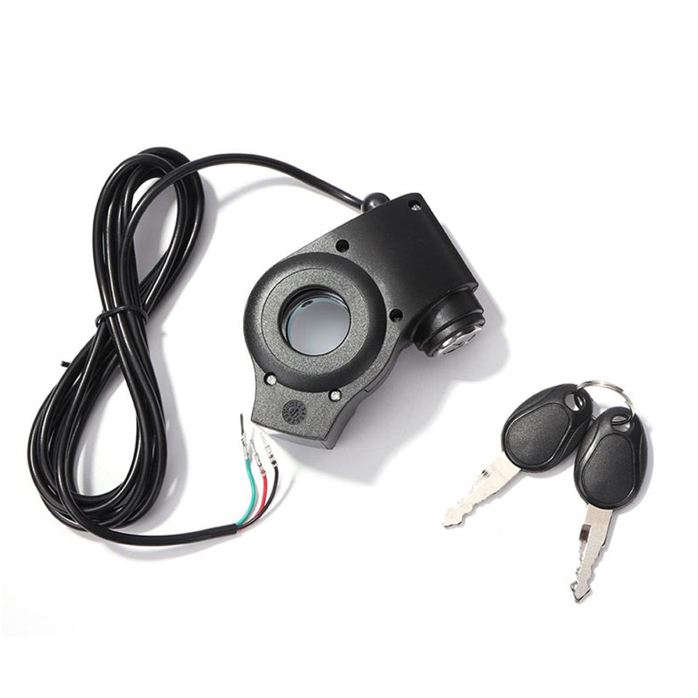 Electric Scooter Ignition Lock Handlebar Control Switch Thumb Throttle with Keys Compatible for Kugoo M4