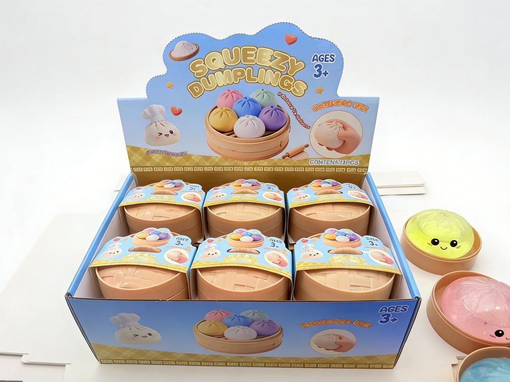 Cartoon Squishy Plasticity Buns Toys Transparency Squeeze Toy Relieve Stress Funny Anti-Stress Sensory Toy Adult Trendy Toy Gift