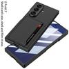 Ультратонкий кожаный чехол для телефона Samsung Z Fold7 с держателем для карт и подставкой