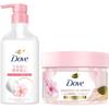 Гель для душа Dove Сакура и Мускус 450 г + Кремовый скраб Сакура и Мускус 298 г Набор для эксфолиации и ухода за телом