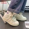 Нишевая спортивная обувь для отдыха, маленькие белые туфли, женская, студенческая, универсальная, розовые туфли-хлебцы, модные кеды