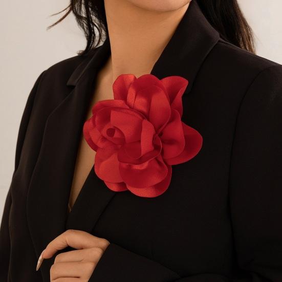 Yousheng Женская брошь-корсаж из ткани в форме цветка, противоскользящая, для костюма, воротника, шляпы, шарфа, украшения для платья, прищепка для выпускного бала, украшения для одежды