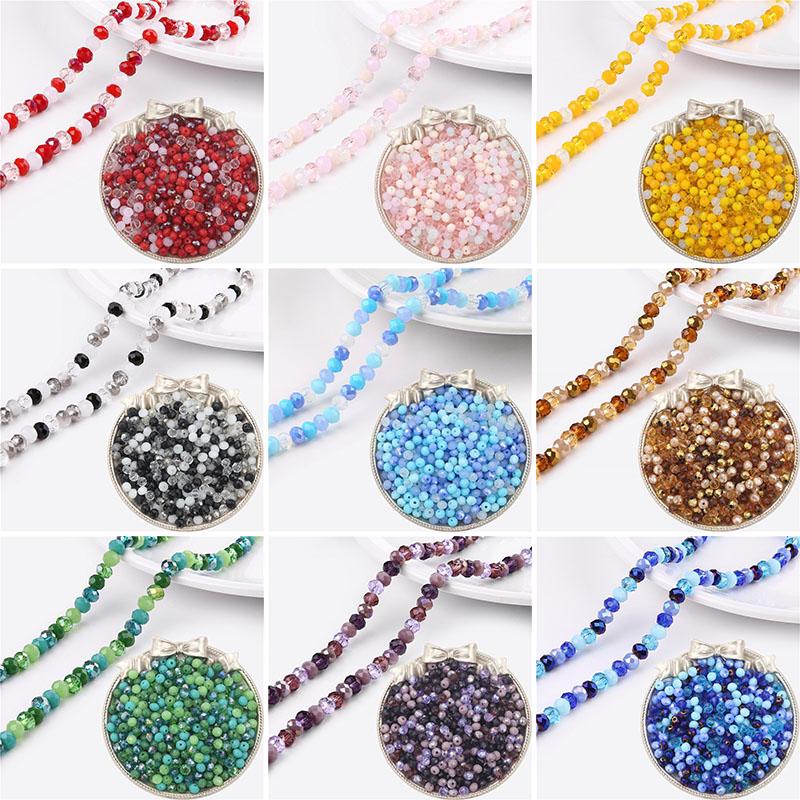 Home Party Supplies For Jewelry Making Beads Faceted Jewelry Accessories Bright DIY 100PCS/Lot Popular Glass Crystal Hot Sale High Quality Rondelle