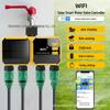 Умный WiFi-клапан для полива с питанием от солнечной энергии Graffiti для автоматического четырехстороннего полива и удаленного таймера полива цветов