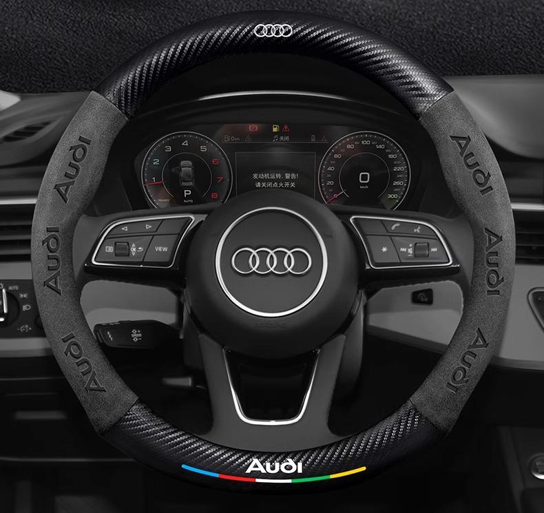 Car Steering Wheel Cover For 4HGIEW ABT A1 A2 A3 A4 A5 A6 A7 A8 Q2 Q3 Q4 Q5 Q7 Q8 TT RS3 RS4 RS5 RS6 RS7 S3 S4 S5 S6 S7 S8 S line