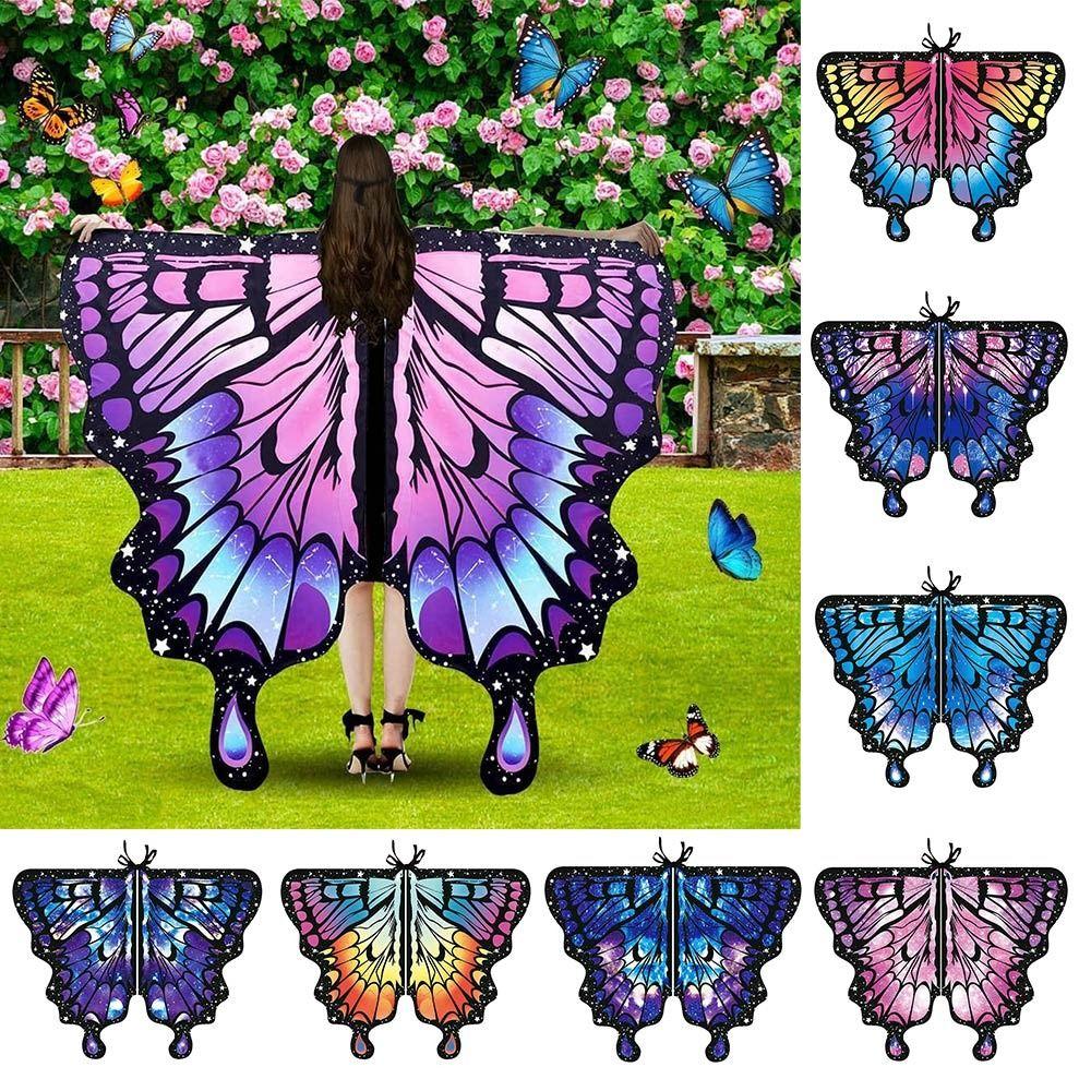 Party Favor Fairy Cosplay Accessory Butterfly Costume Cloak Butterfly Scarf Butterfly Wings Shawl