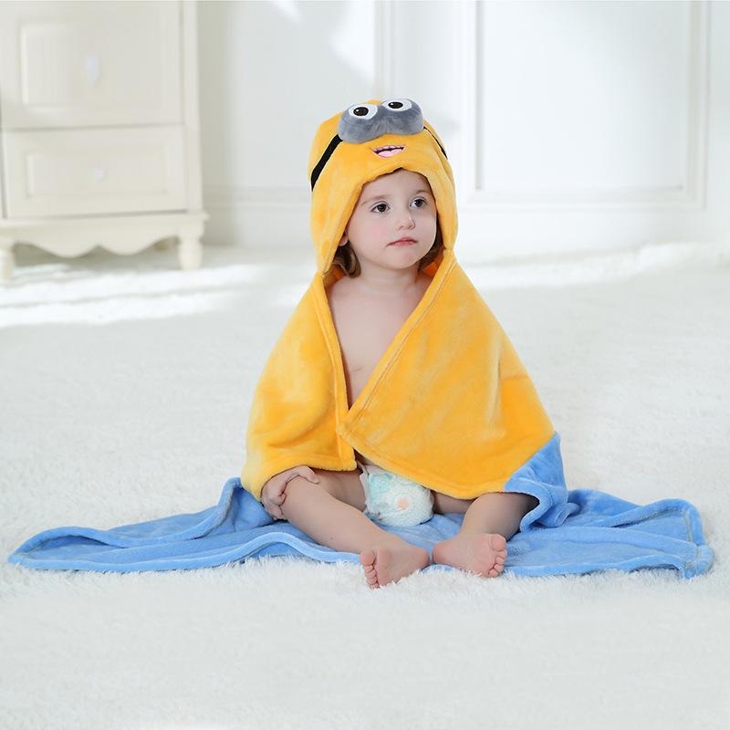 Детская одежда Банное полотенце с капюшоном Халат из коровы Плащ с мультяшными животными Фланелевое банное полотенце Одеяло.