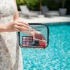 PU Leather Transparent Makeup Bag Clutch Pouch Swimming Small Bag Clear PVC Handbag  Beach