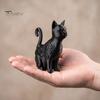 Маленький горшок для суккулентов Кот 3D-печатные черные фигурки, Многоцелевой держатель для благовоний Мини-цветок Функциональное Арт-декорация Горшок, Настольное хранение