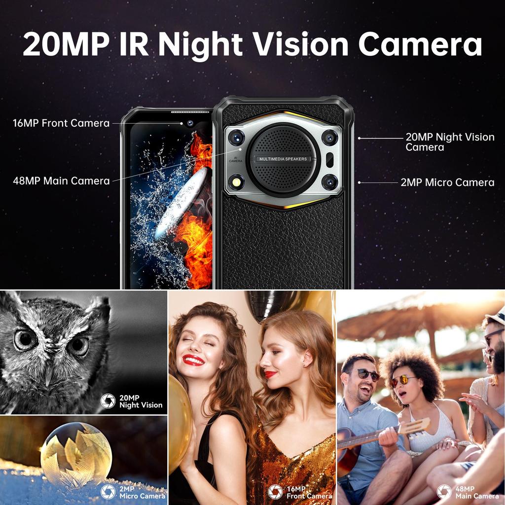 Oukitel Прочный смартфон WP22, 10 000 мАч — Android 13, 8/256 ГБ