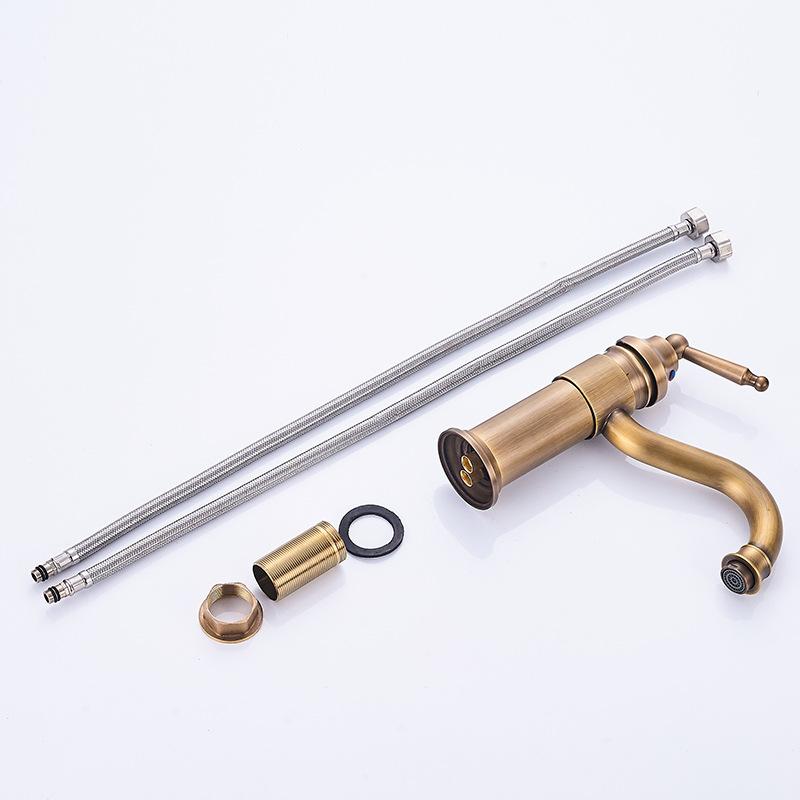 Антикварные смесители для раковины, золотой смеситель для раковины в ванной, черный смеситель для раковины с одной ручкой, смеситель для ванны, латунный кран для раковины, бесплатная доставка