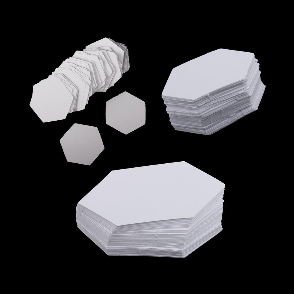 300 Pieces Hexagon Paper Quilting Templates Piecing DIY Patchwork 3 Sizes