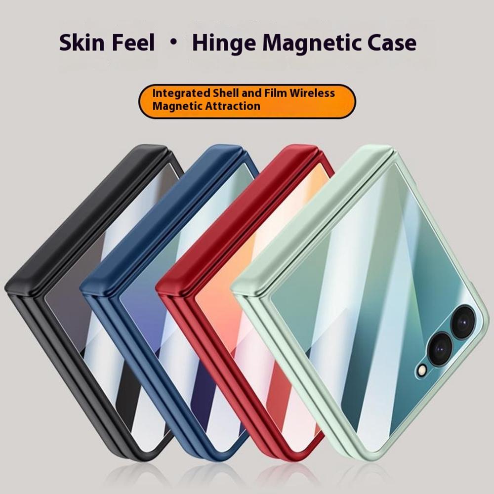 For Samsung Galaxy Z Flip7 5G Case Hard PC Hinge Protection Phone Cover with Rear Small Screen Protector