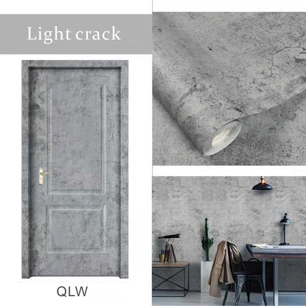 Ширина 80 см Самоклеящиеся Цементно-серые Водонепроницаемые Обои Однотонные Наклейки на Стену для Спальни Общежития Ремонт Мебели для Шкафа