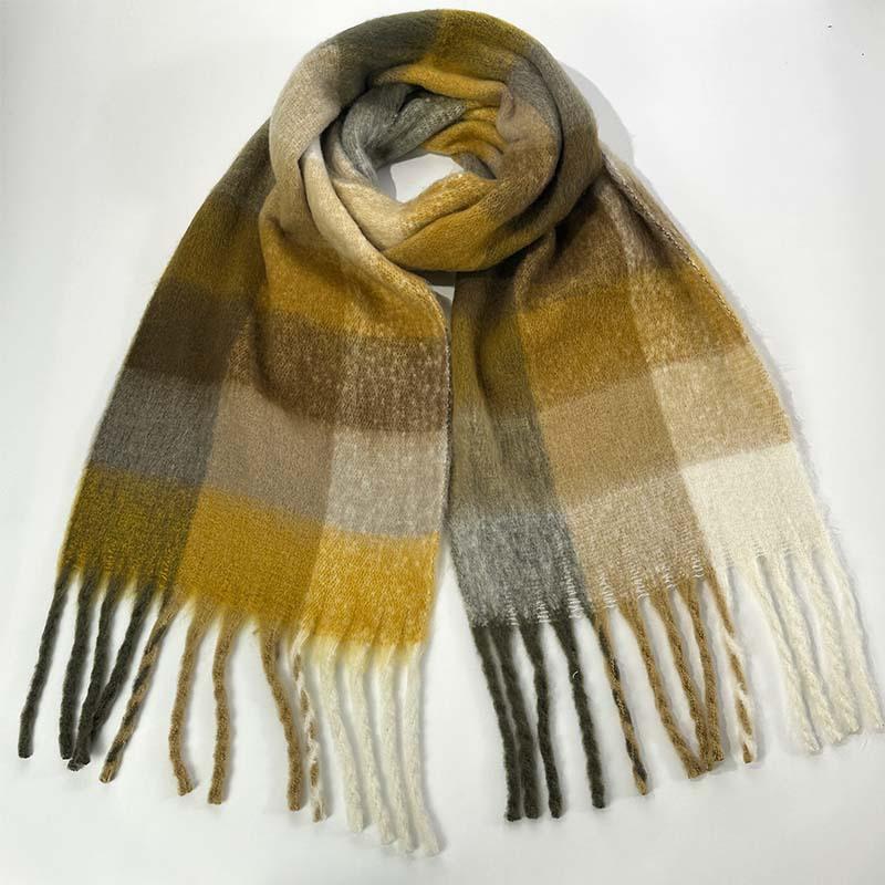 Scarf Warm Scarf Large Shawl Plaid Plaid