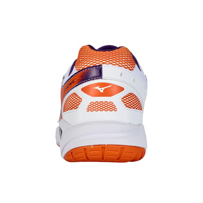 Mizuno Wave Supersonic CN Тренировочные Спортивные Прочные Дышащие Легкие Низкие Волейбольные Кроссовки Унисекс Белый Оранжевый V1GA216161