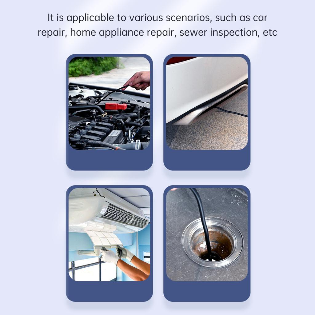 Industrial 1080P Sewer Inspection Camera Dual Lens with 8 LED Lights Endoscope Pipe Camera 4.3" HD