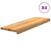 Vidaxl Stopnie Schodowe, 4 Szt. Brązowe 80X30X2Cm Lite Drewno Dębowe