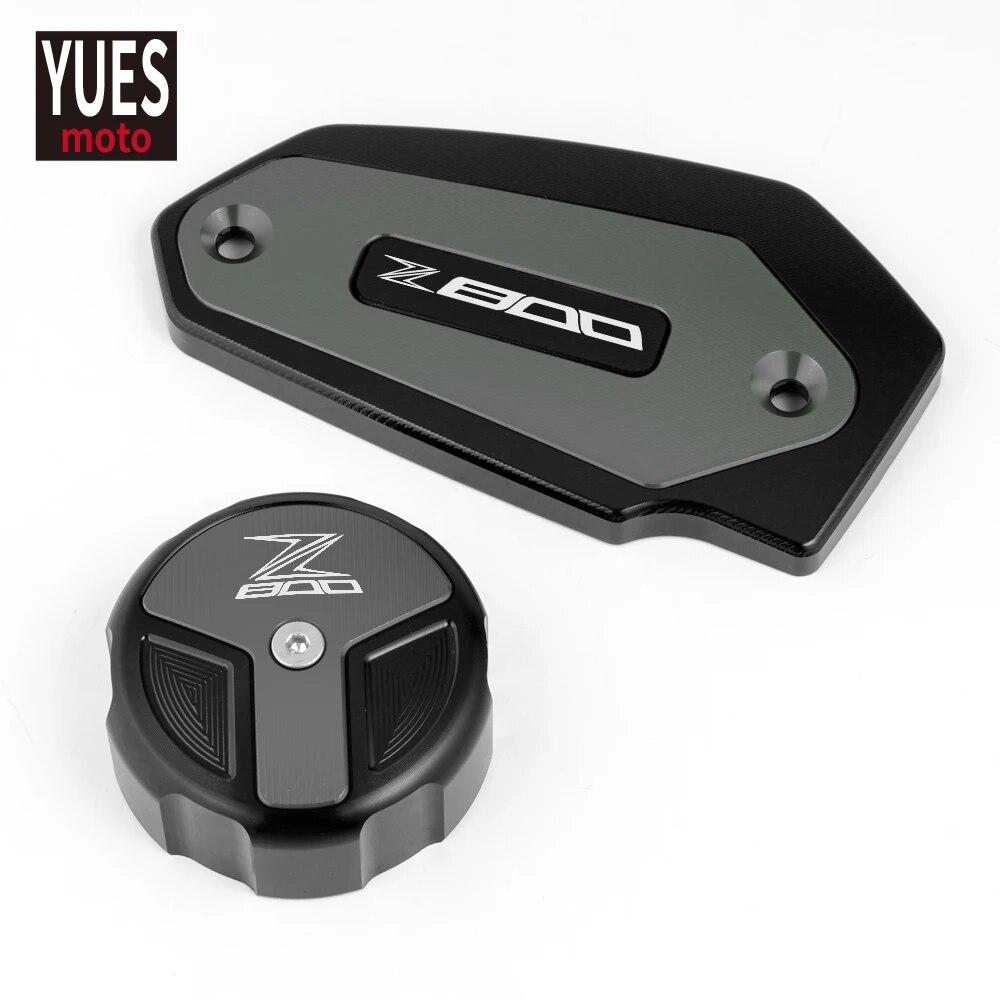 Motorcycle Accessories CNC Front & Rear Brake Fluid Cylinder Master Reservoir Cover Cap For KAWASAKI Z800 2013 2014 2015 2016