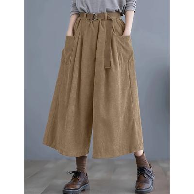 Женские модные повседневные однотонные брюки с высокой талией и принтом, брюки и капри