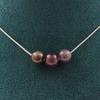 Stones and Minerals. 3 Ruby Pearl Necklace from Mogok, Burma, Myanmar. 2A Quality 8mm Necklace Women, Men. Custom Size