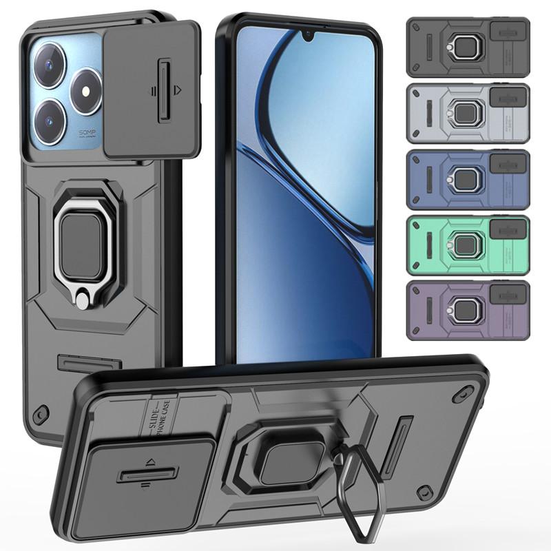 Armor Protective Case For Realme C61 C63 C65 C67 4G Cover Shockproof Ring Magnetic Stand Holder Coque Fundas Capa