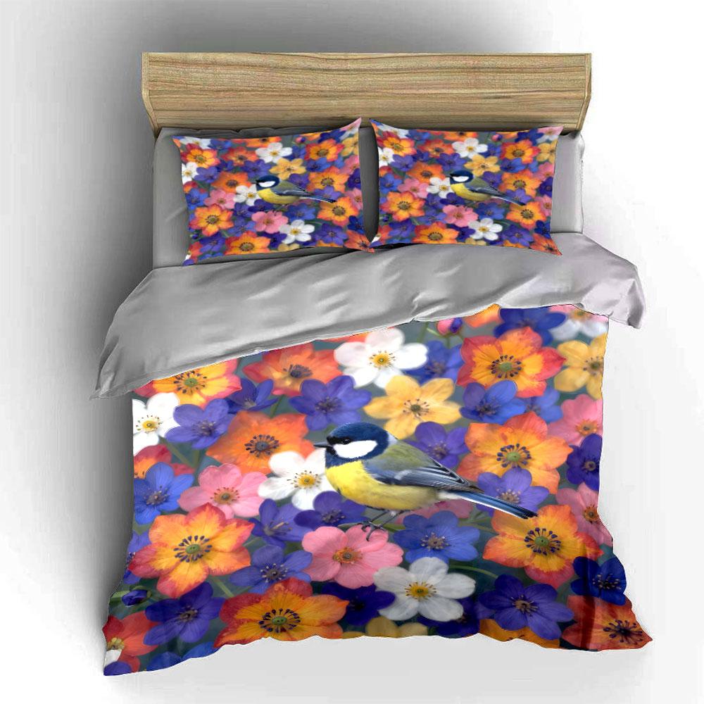 "Vivid blooms embrace nature." Bedding sets Duvet covers Pillowcases(1* Duvet Cover 2* Pillowcases without duvet insert)