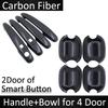 Car Outside Door Handles Cover Trim  ABS Black Carbon Fiber for Toyota Camry Daihatsu Altis XV40 2007~2011 car Stickers Trim